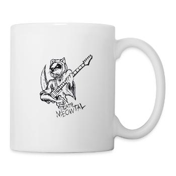 Death Metal Cat Gift Guitarist Meowtal Cat - Mug - white - Right