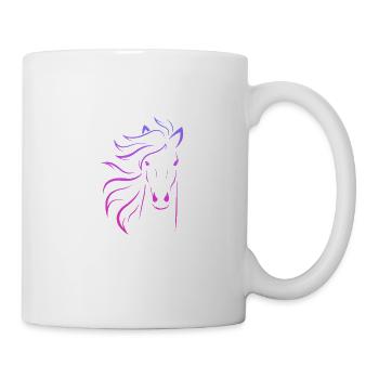 Cheval équitation Sport Filles Dames Enfants - Mug blanc - blanc - Droite
