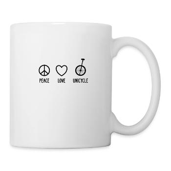 Einrad Fahrer Artist Künstler Lustig Geschenk - Tasse - Weiß - Rechts