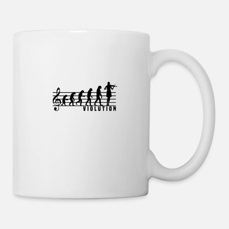 Violinist Geige Violine Noten Evolution Geschenk - Tasse - Weiß