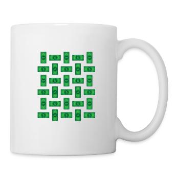 Argent, argent, dollars, vert - Mug blanc - blanc - Droite