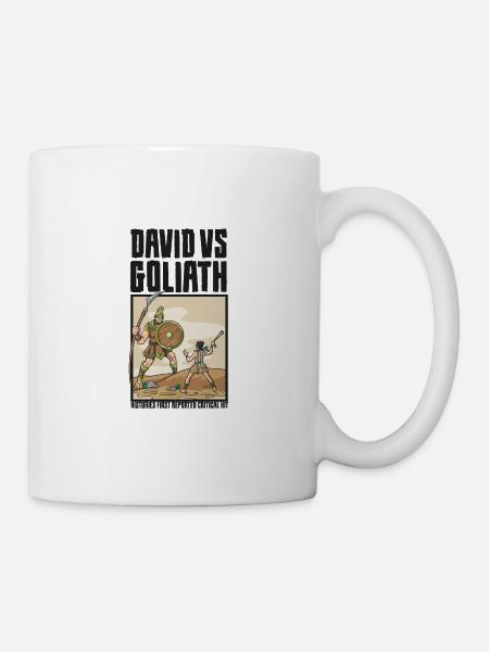 David VS Goliath Critical Hit Crit Rpg Meme - Tasse - Weiß