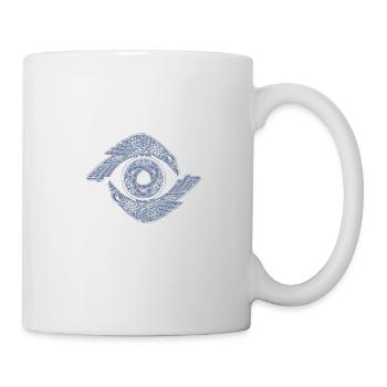 Odin Rabe Huginn Muninn ragnarok myther thor Geschenk - Tasse - Weiß - Rechts