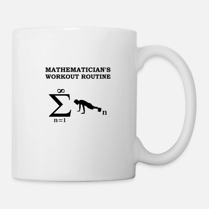 Mathematiker Sport Workout Mathe Lehrer Geschenk - Tasse - Weiß