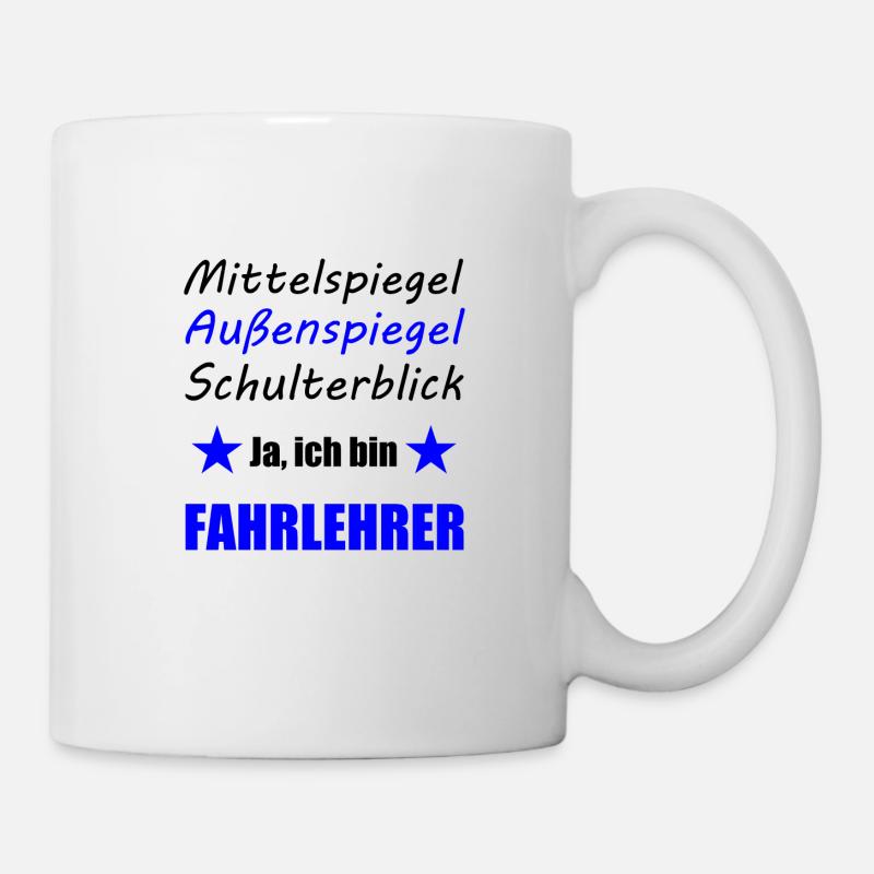 Fahrlehrer Fahrschule Beruf Auto Motorrad lernen - Tasse - Weiß