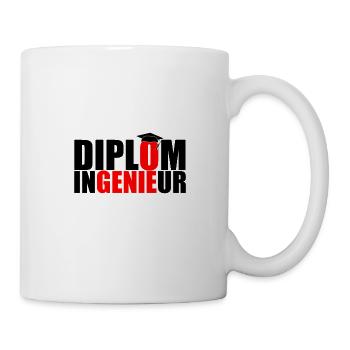 Diplomingenieur Maschinenbau Elektrotechnik Uni - Tasse - Weiß - Rechts