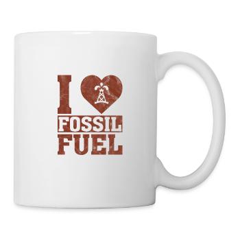 Énonciation drôle brûlée voitures réchauffement climatique - Mug blanc - blanc - Droite