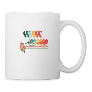 Battement De Coeur Kitesurf Kiteboard Surf Vintage - Mug blanc - blanc - Droite