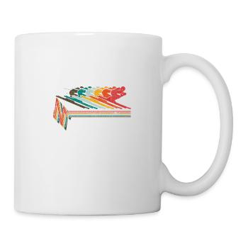Battement de coeur Ski Ski - Le battement de coeur d'un skieur - Mug blanc - blanc - Droite