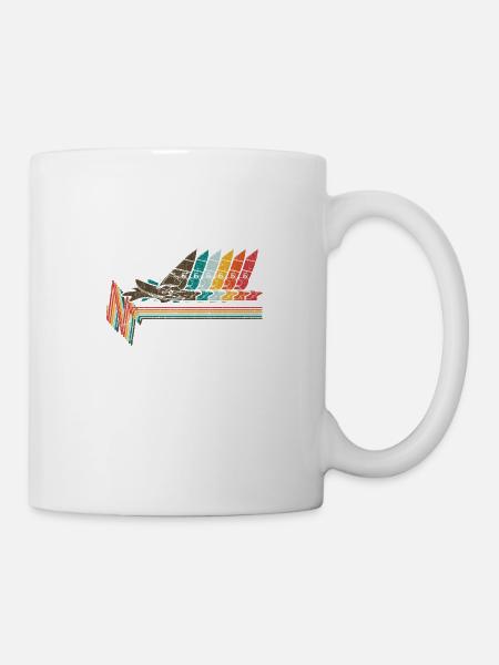 Herzschlag Windsurfer Windsurfen Vintage Geschenke - Tasse - Weiß