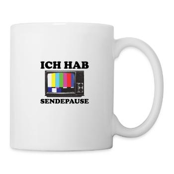 Retro TV Sendepause Oldschool 60er 70er 80er 90er - Tasse - Weiß - Rechts