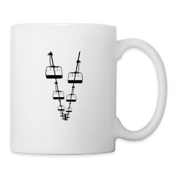 Ski ski lift Apresski mountains snow gift - Mug - white - Right