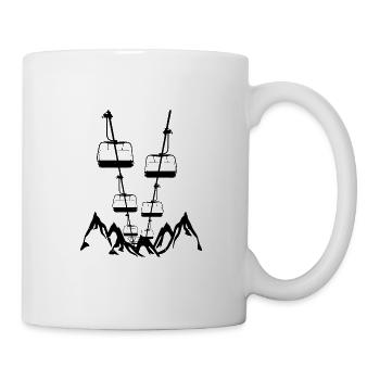 Ski ski lift Apresski mountains snow gift - Mug - white - Right