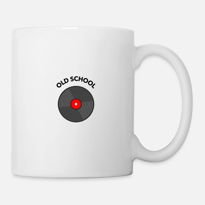 OLD SCHOOL DISQUE - Mug blanc - blanc