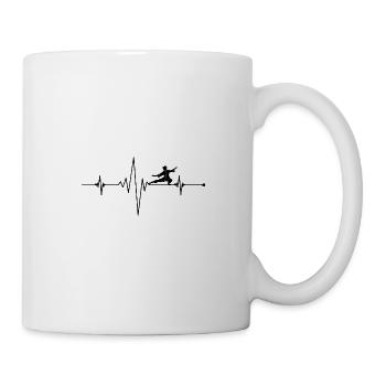 Herzschlag, Karate, Hobby, Geschenkidee, Fighter - Tasse - Weiß - Rechts