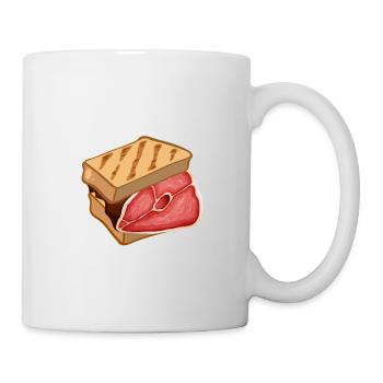 Toast with a fat steak best breakfast - Mug - white - Right