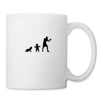 Born To Kick Boxing Boxer Evolution Funny Gift - Mug - white - Right