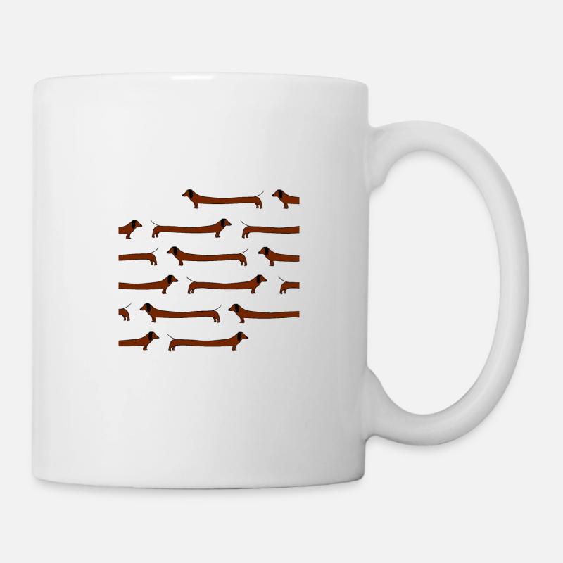 cadeau d'animal de compagnie de chiens de chien de teckel long - Mug blanc - blanc