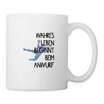 Handball joueur de handball de lancer Renifleur cadeau - Mug blanc - blanc - Droite