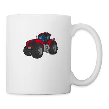 Traktor Rot Kindergeburtstag Kind Junge Geschenk - Tasse - Weiß - Rechts