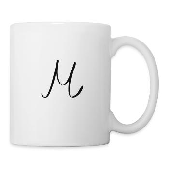 Buchstabe M - Tasse - Weiß - Rechts