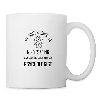 Psychology psychologist student brain gift job - Mug - white - Right