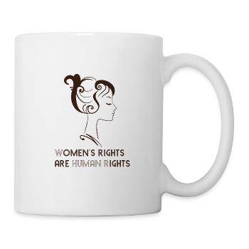 Les droits des femmes sont des droits humains - Mug blanc - blanc - Droite