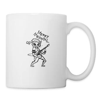 Heavy Metal Cat Rock Guitar Guitarist Cat Xmas - Mug - white - Right