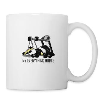 Panda bear fitness muscles douloureux cadeau mignon - Mug blanc - blanc - Droite