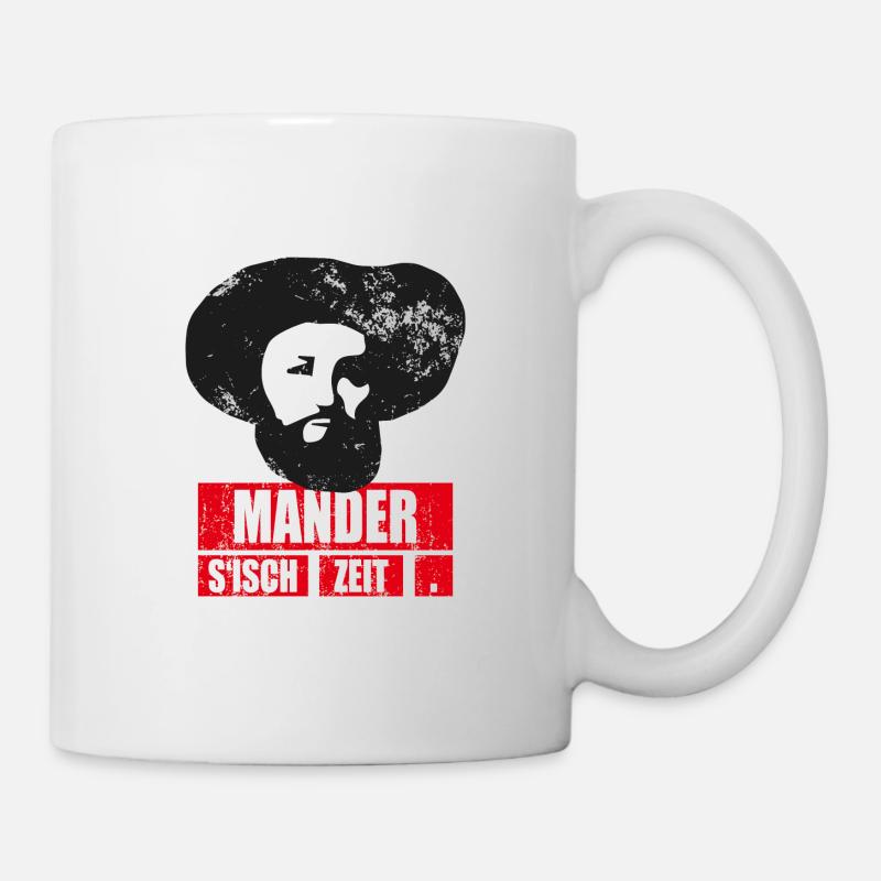 Andreas Hofer Mander s'isch Zeit Dialekt Shirt - Tasse - Weiß