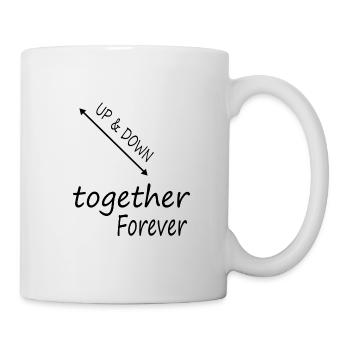 up & down - together forever - Mug - white - Right