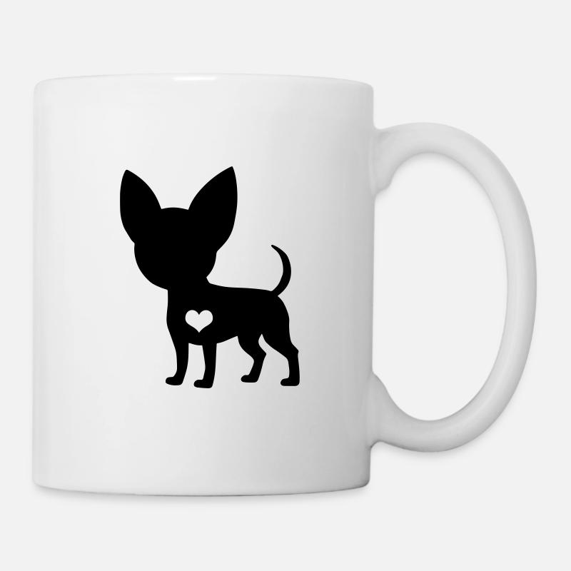 Chihuahua Hund Herzschlag Geschenk - Tasse - Weiß