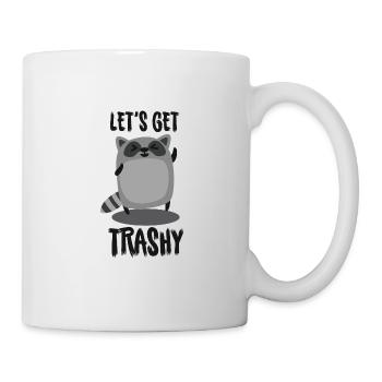 Racoon - Let´s get trashy - Tasse - Weiß - Rechts