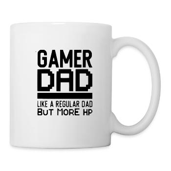 Gamer Dad like a regular Dad but more HP - Tasse - Weiß - Rechts