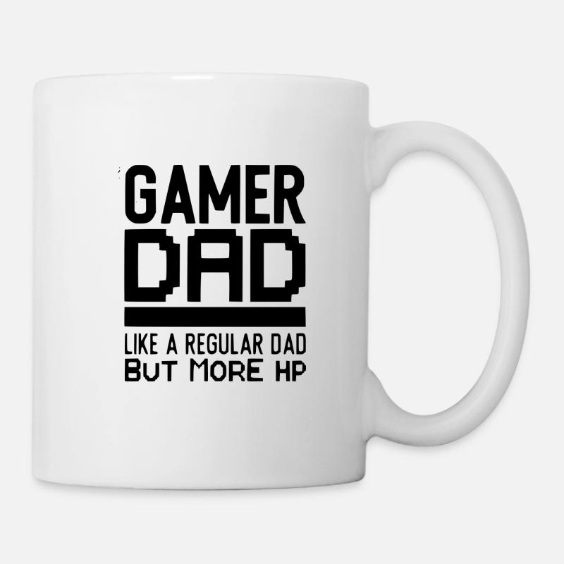 Gamer Dad like a regular Dad but more HP - Tasse - Weiß