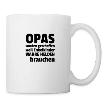Opa Enkelkinder Helden - Tasse - Weiß - Rechts