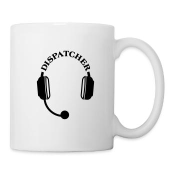 Dispatcher headset headphones micro micro emblem - Mug - white - Right