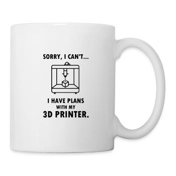 3D printer printing plan saying hobby gift - Mug - white - Right