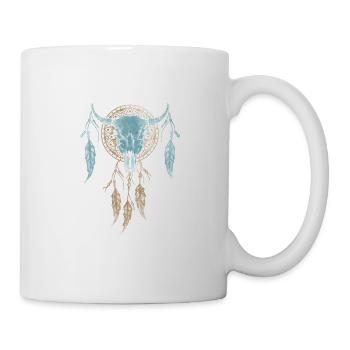 Womens Street Style Bull Skull Rodeo - Tasse - Weiß - Rechts