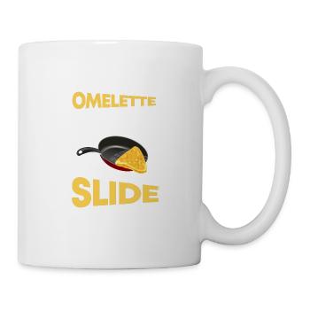Drôle d'oeufs jeu d'omelette de petit déjeuner qui glisse - Mug blanc - blanc - Droite