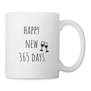 happy new year - Tasse - Weiß - Rechts