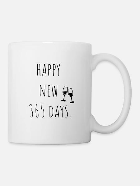 happy new year - Tasse - Weiß