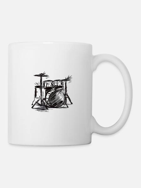 Croquis Musical Battery - Mug blanc - blanc