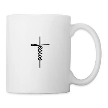 Jesus Cross - Kreuz Design - Tasse - Weiß - Rechts