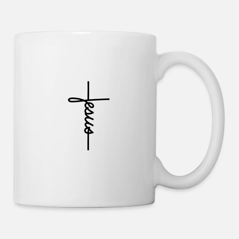 Jesus Cross - cross design - Mug - white
