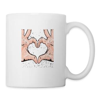 HEART HANDS GIFT IDEA - Mug - white - Right