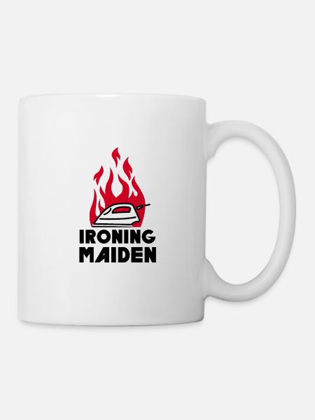 Mom tshirt ironing maiden - Mug - white