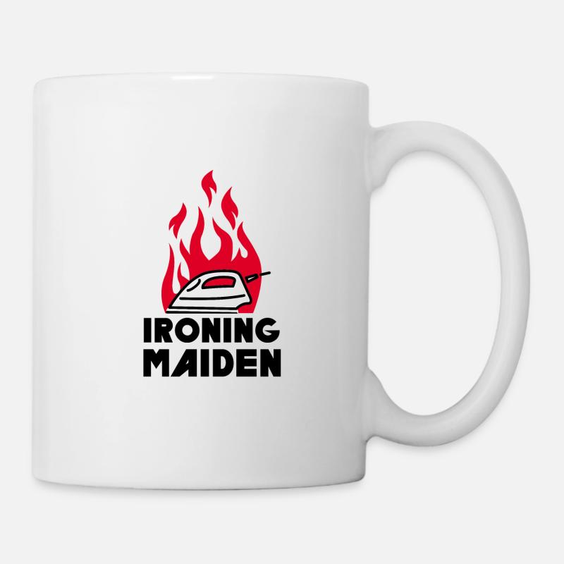 Mama tshirt ironing maiden - Tasse - Weiß