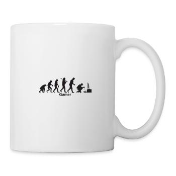 Evolution Gamer / Evolutionskette Zocker / Gamer - Tasse - Weiß - Rechts