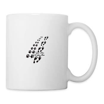 Vous ne marchez jamais seul chien - Mug blanc - blanc - Droite